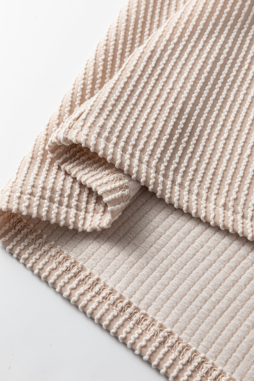 112 Parchment Ribbed Floral Patchwork Long Sleeve Top