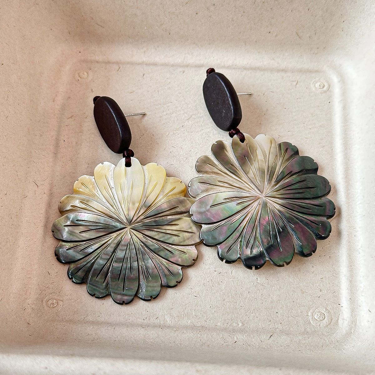 Mori-style Earrings Womens Leaf Stud Earrings
