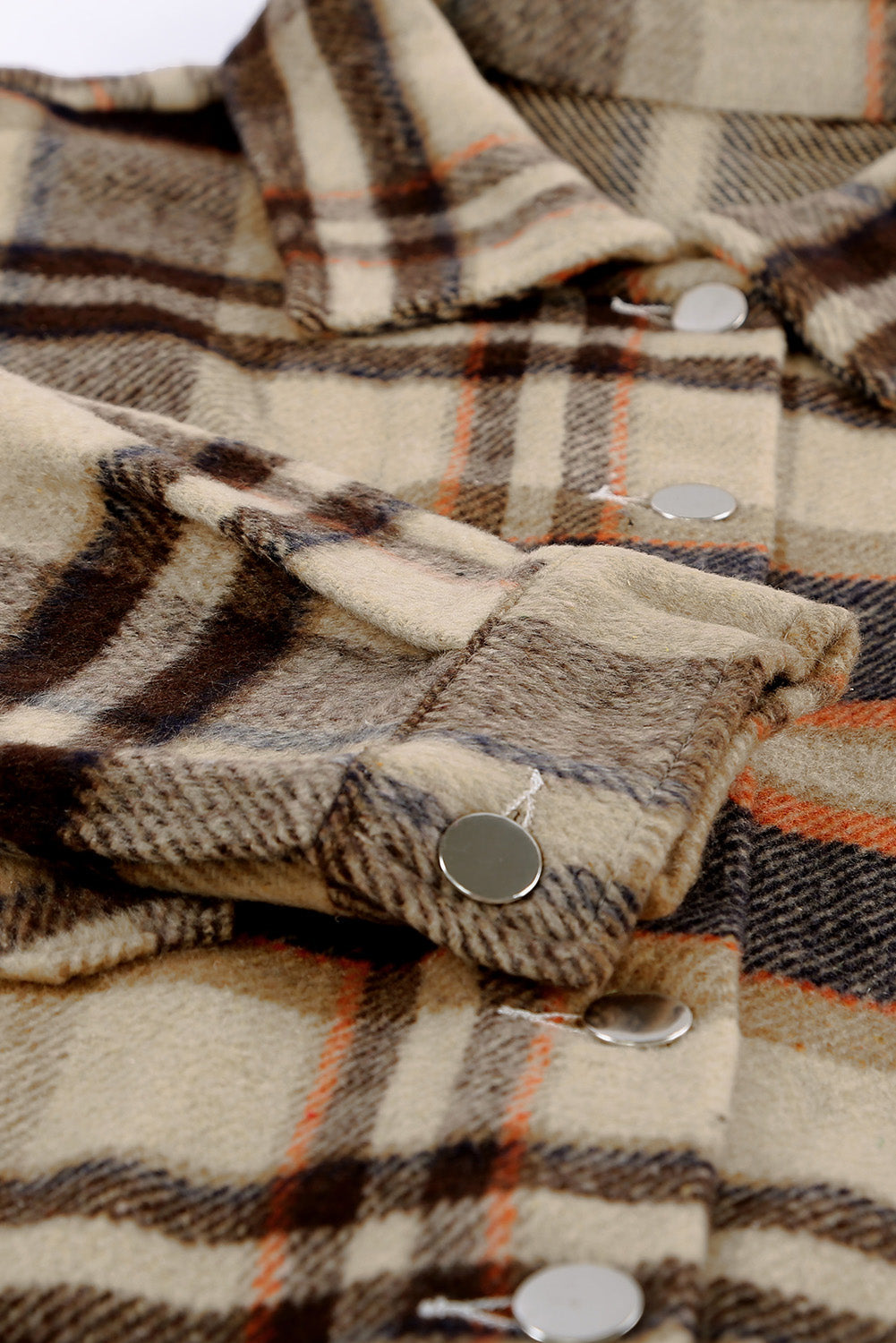 Brown Plaid Flannel Shacket | Button-Up Long Sleeve