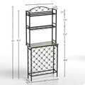 Tall Wine Holder Stand With Wine Glass Holder