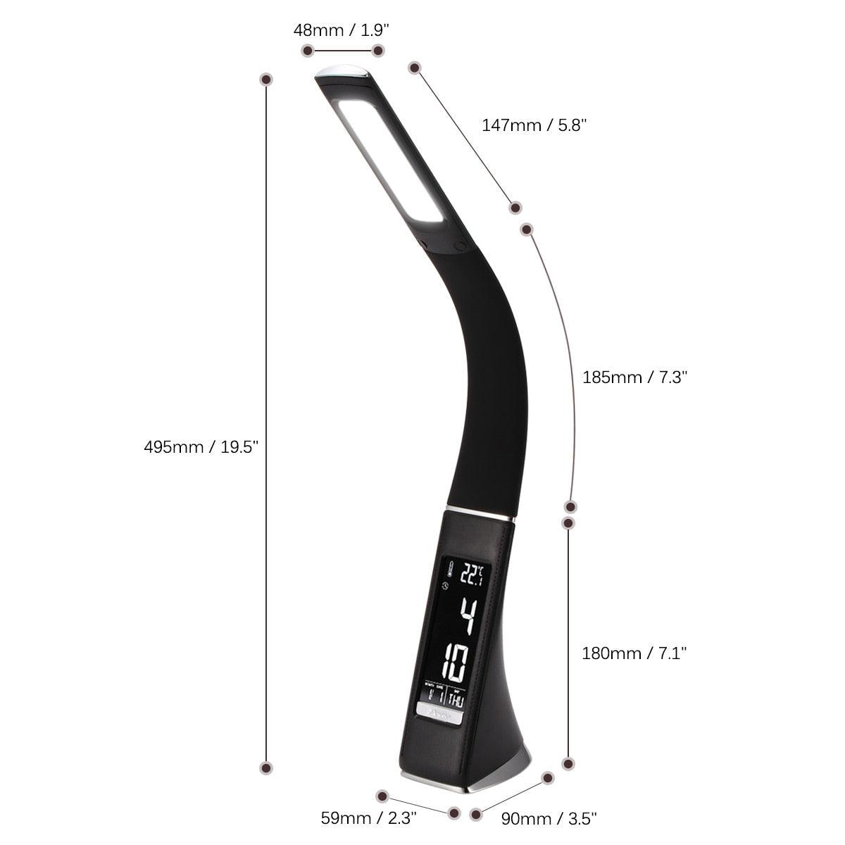Multifunction LED Desk Lamp with Alarm Clock and Calendar Display