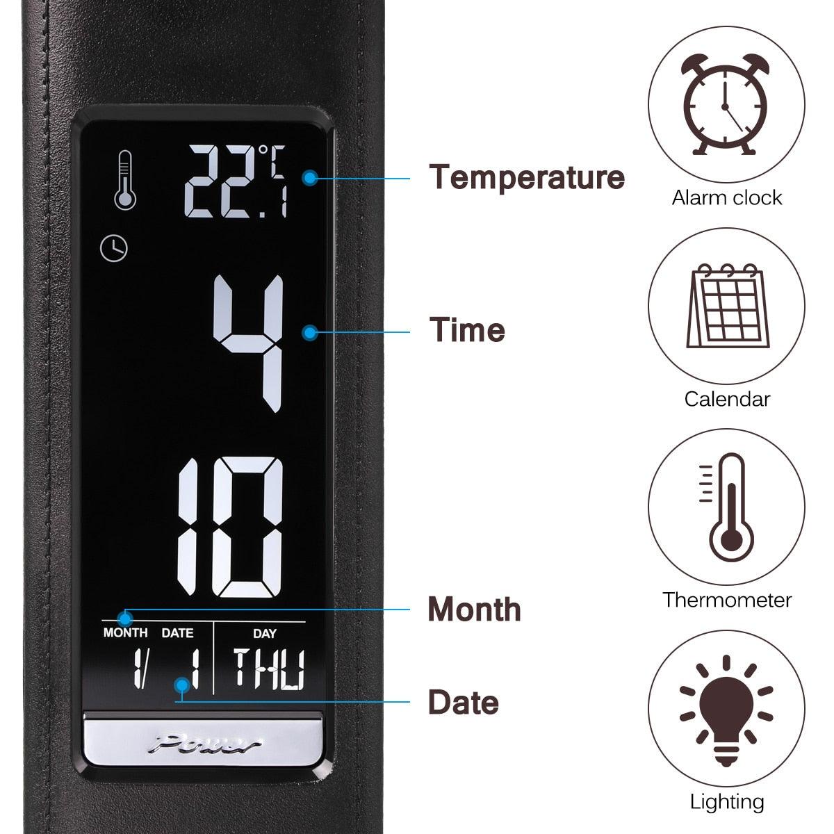 Multifunction LED Desk Lamp with Alarm Clock and Calendar Display