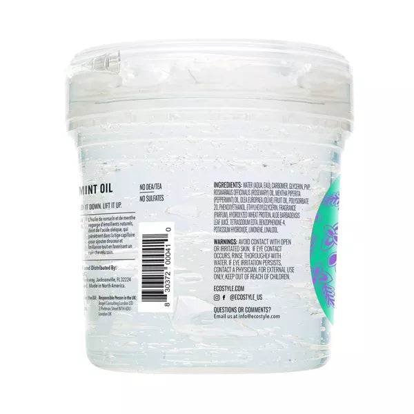 Rosemary Mint Oil Styling Gel for Shine and Hair Strength 16oz