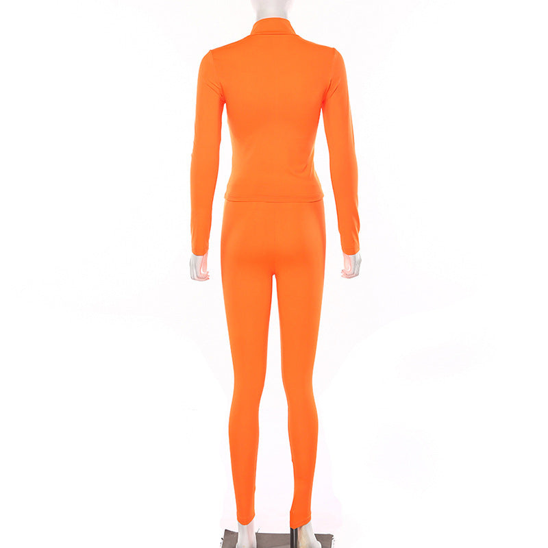 2019 Women's Fluorescent Long Sleeve Yoga Set