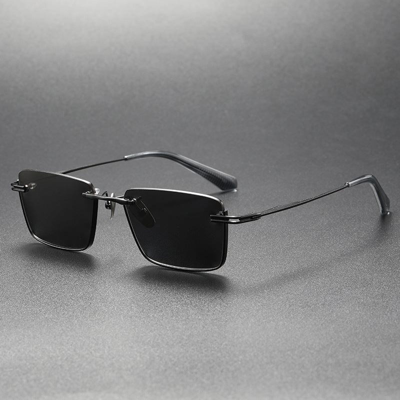 Pure Titanium Polarized Sunglasses Retro British Style Unisex