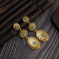 Retro Tassel Teardrop Long-chain Stud Earrings