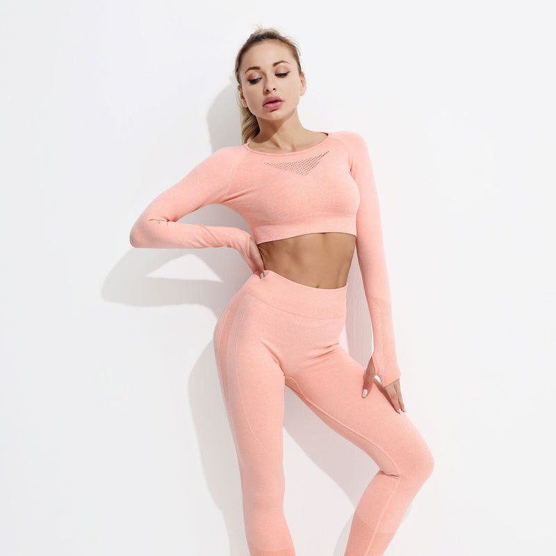 Women High Waist Seamless Yoga Leggings Sculpting Workout Pants - Image 5