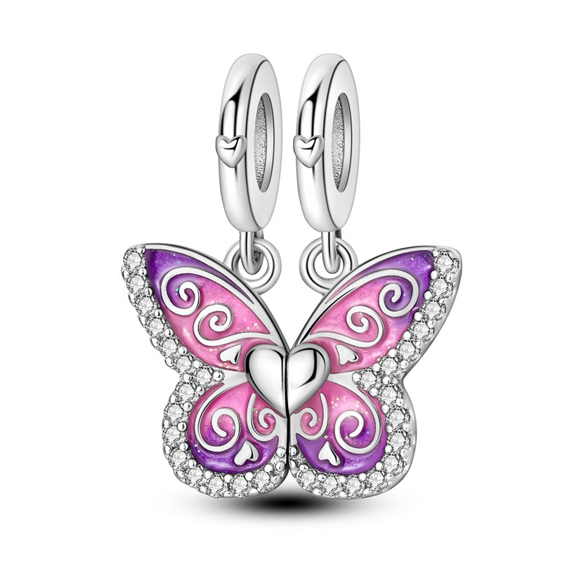 Sisterhood Friendship Heart Pendant Necklace, Silverplated Charm