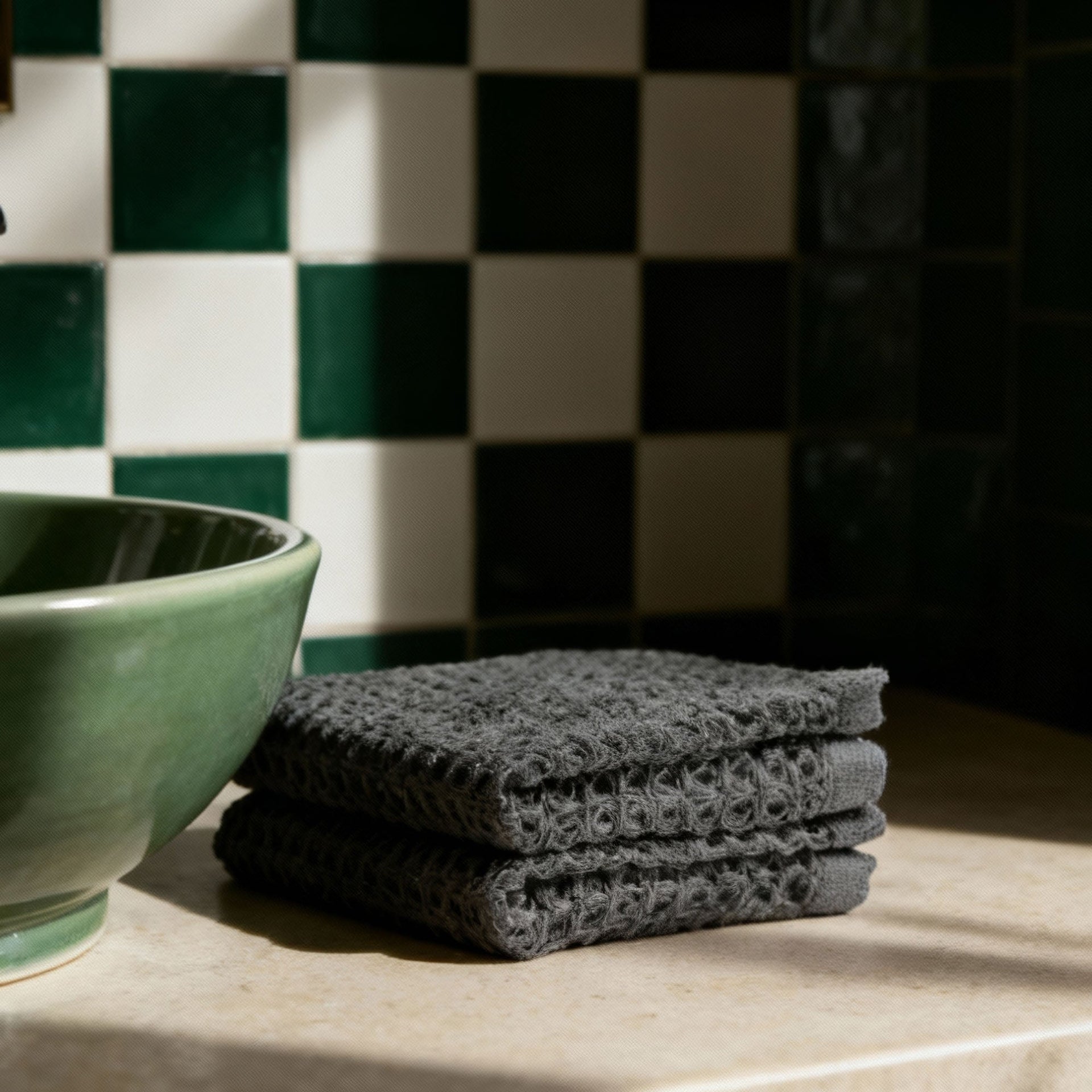 Sedona White Cotton Waffle Weave Bath Towel