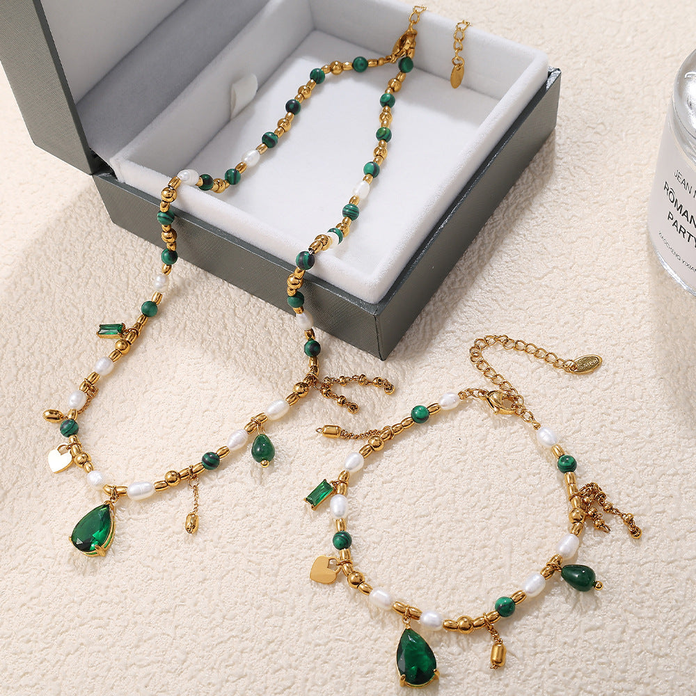 French-style Hong Kong-style Imperial-style Instagram-inspired Minimalist Luxury Design, Noble Feeling, Zircon, Natural Pearl, Exquisite Necklace, Collar Chain Necklace