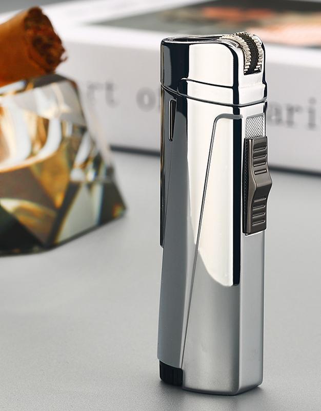 Modern Triple Jet Torch Lighter with Grinding Wheel Ignition