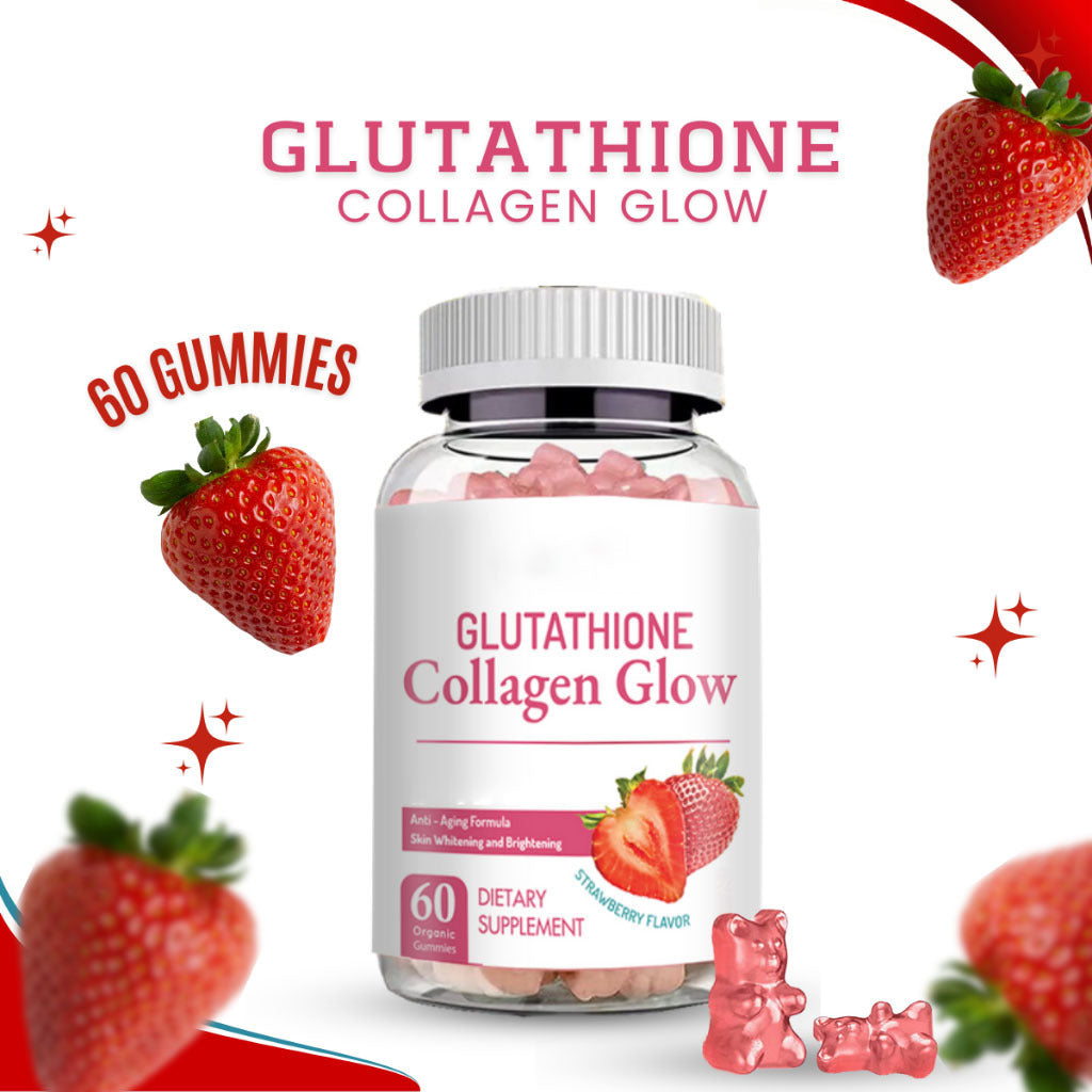 Glutathione Collagen Glow Anti-aging Skin Whitening Gummies