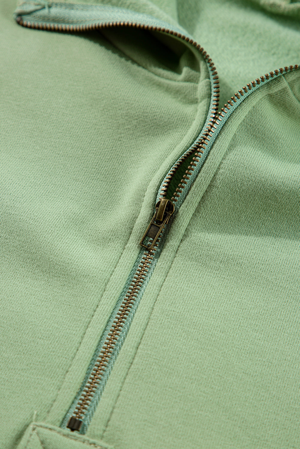 Kate Fleece Lined Half Zipper Kangaroo Pockets Loose Hoodie