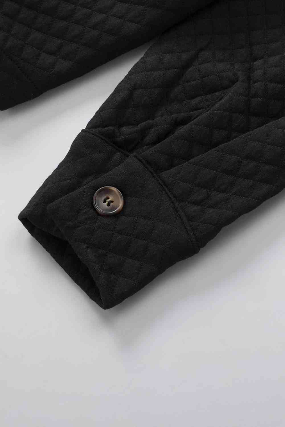 Classic Lightweight Button-Down Collared Jacket with Pockets