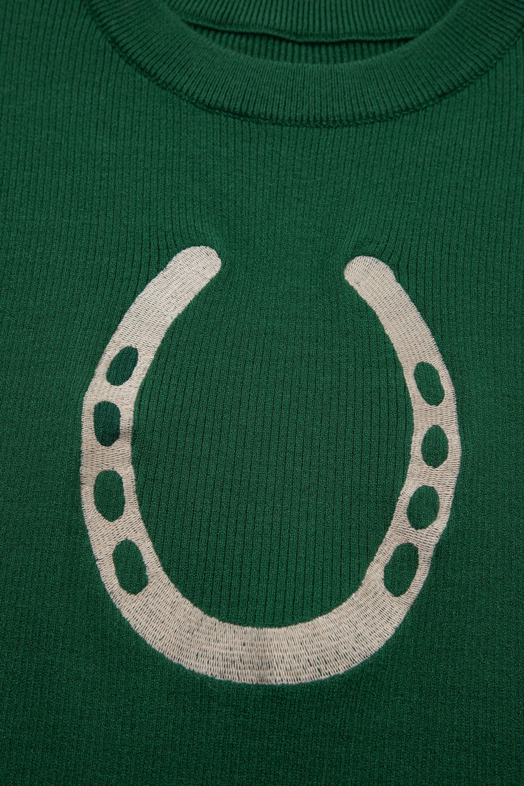 Western Horseshoe Graphic Short Sleeve Sweater