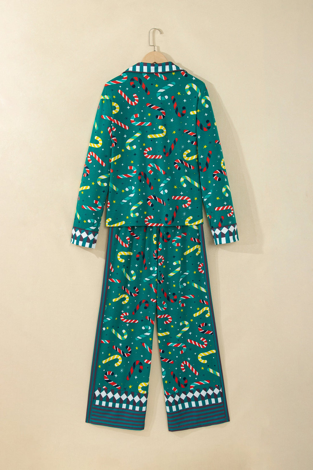 Christmas Candy Cane Top & Pants Pajama Set