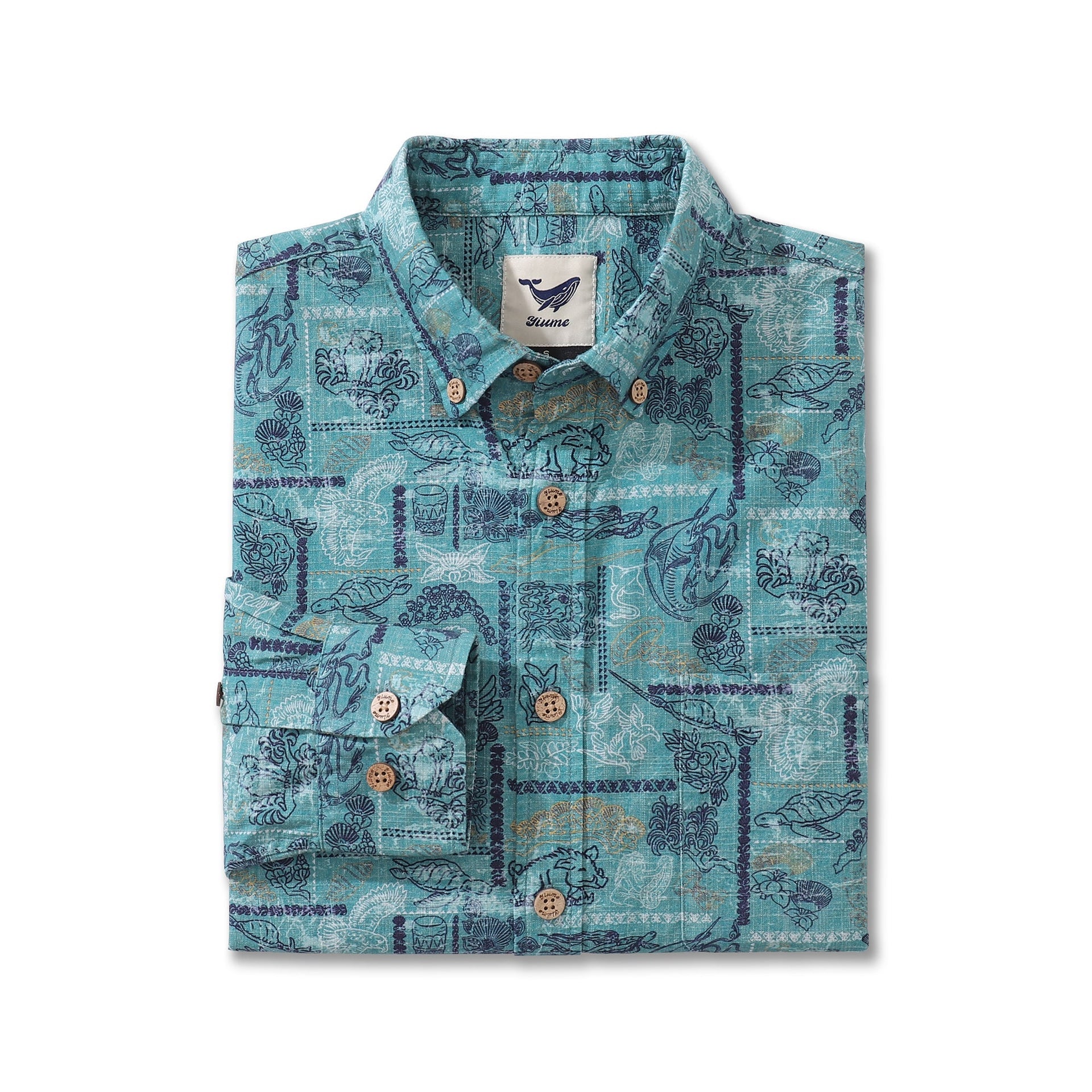 Pele and Hiiaka Mythology Print Cotton Aloha Shirt