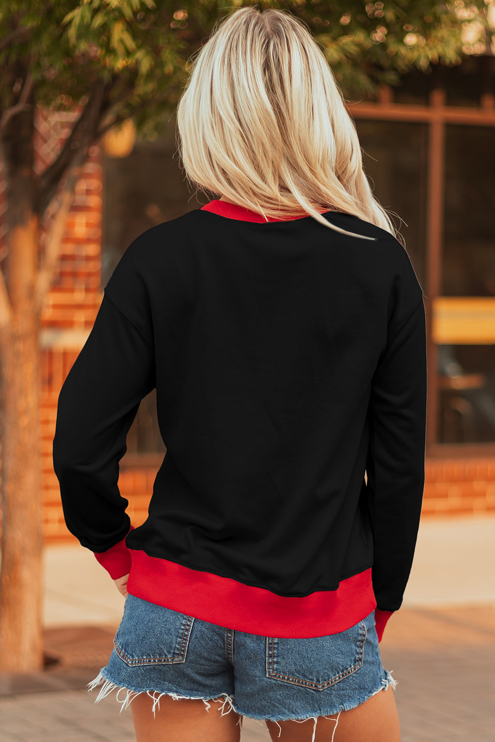 GAME DAY Varsity Stripe Crewneck Sweatshirt