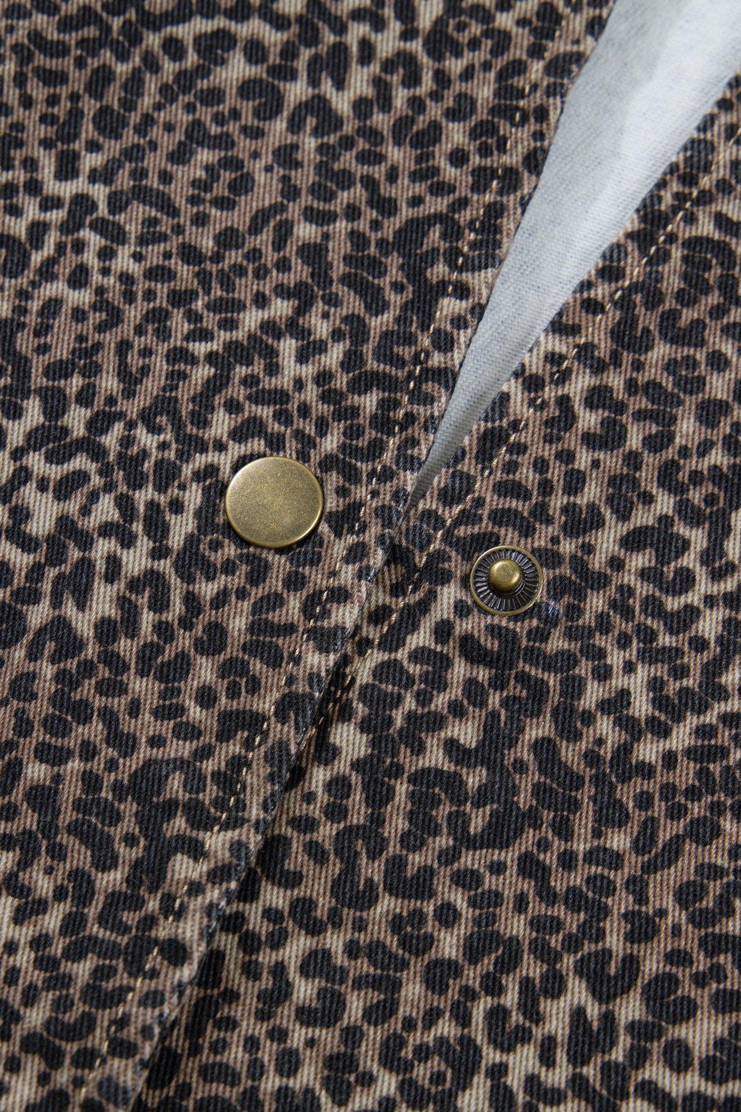 Elliana Animal Print Slim Fit Denim Vest