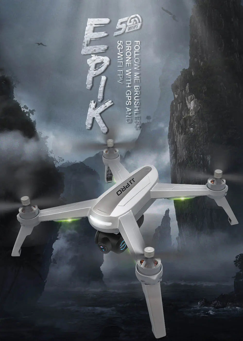 JJRC X5 GPS Drone with 2K HD Camera and Follow Mode