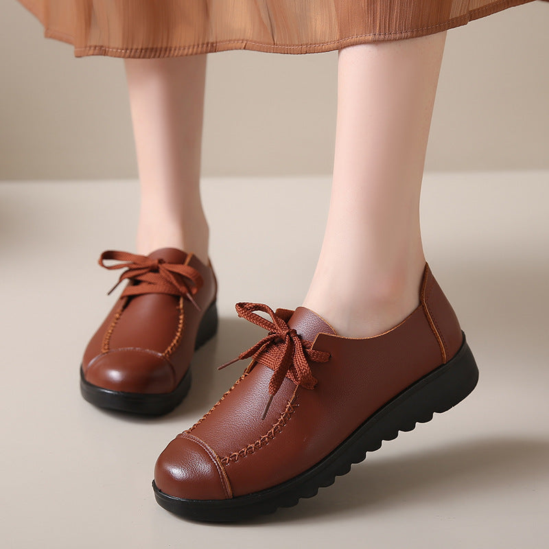 Women’s Black Flat Work Shoes – Soft Sole Anti-Slip Flats