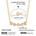 Zircon Pendant Necklace and Chain Tassel Earring Jewelry Set