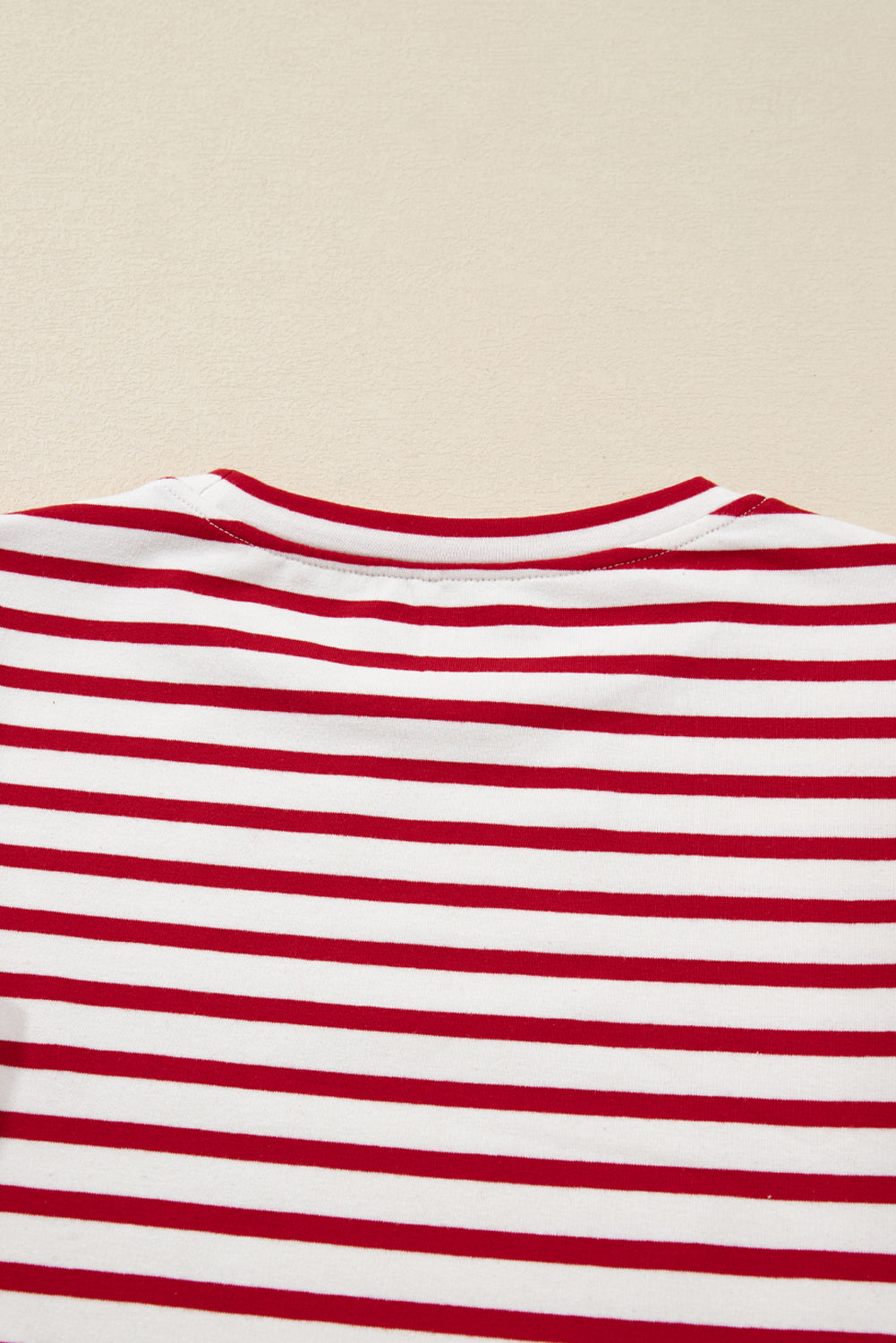 Meilani Stripe Ruffle Trim Long Sleeve Top