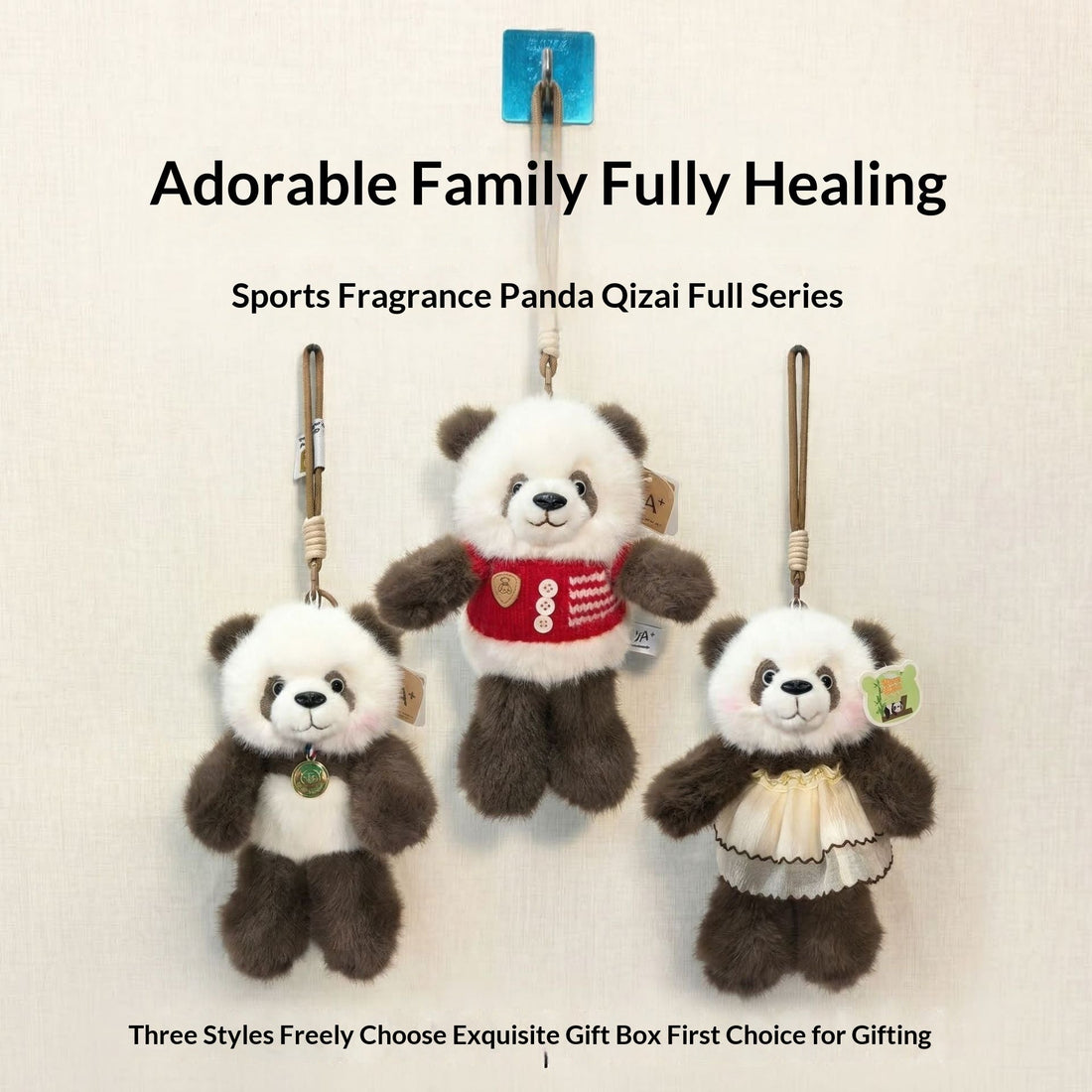 Kawaii Panda Plush Toy Pendant - Scented Bag Charm & Keychain