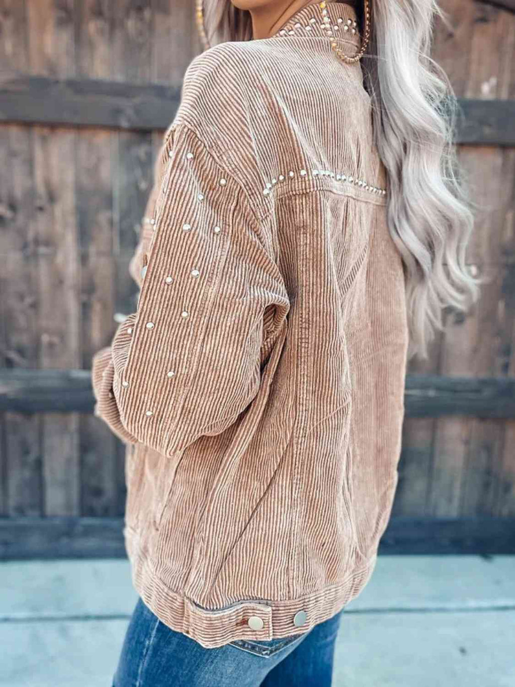 Women’s Collared Button-Down Jacket Casual Everyday Elegant Outerwear