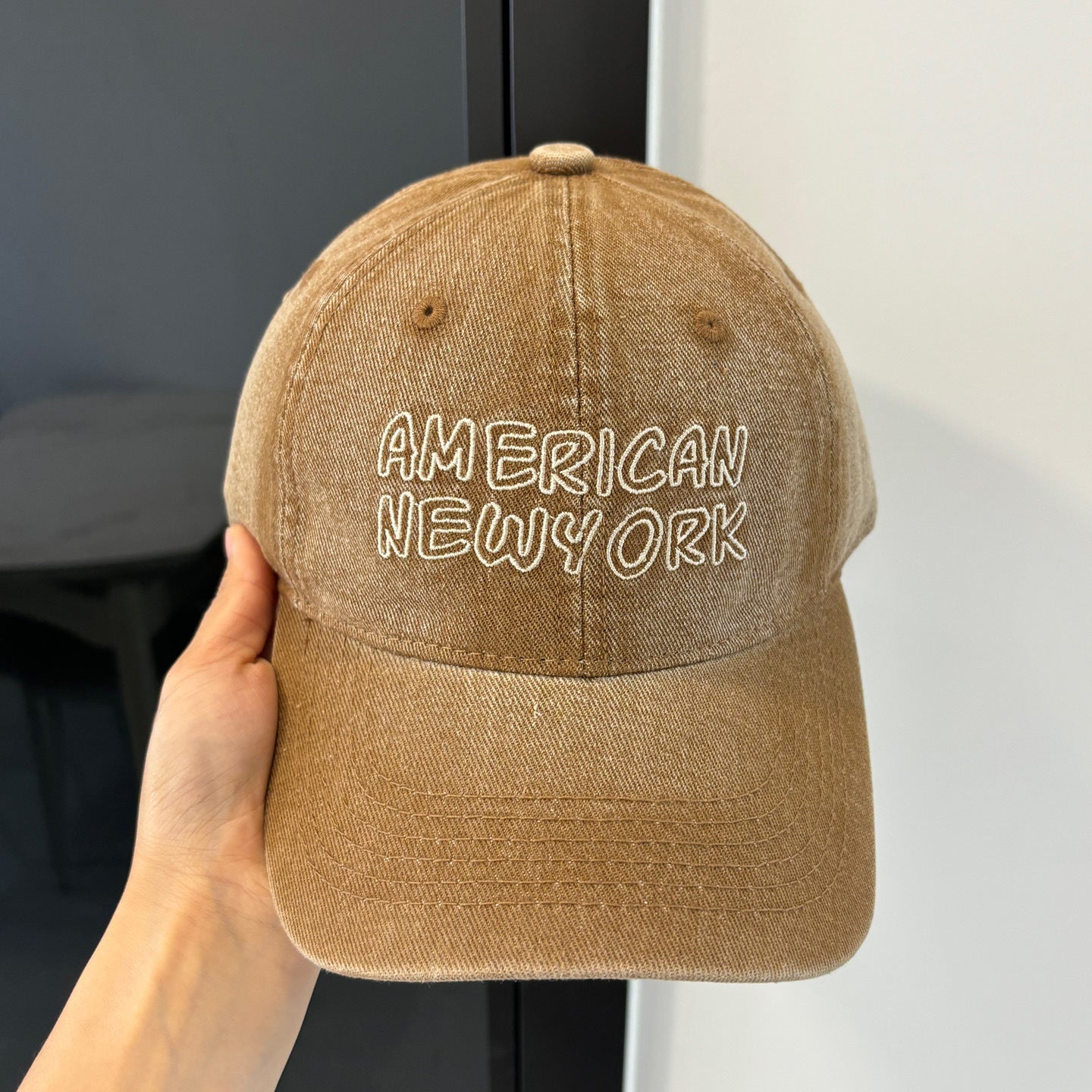 American Retro Washed Denim Peaked Cap — Korean Style Vintage Baseball Hat