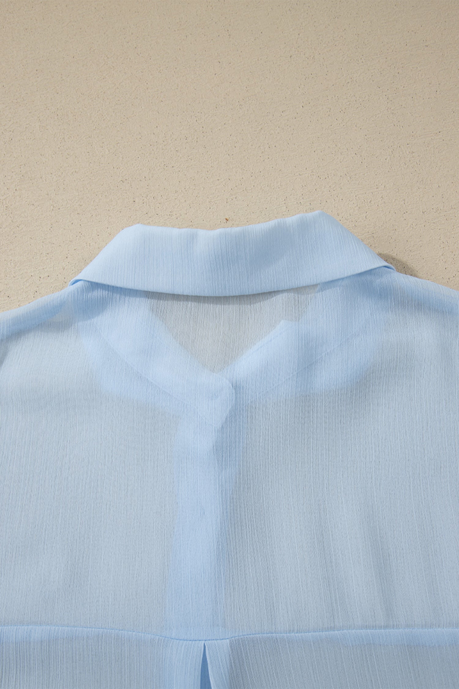 Sheer Tunic Shirt & Drawstring Shorts Cover-Up