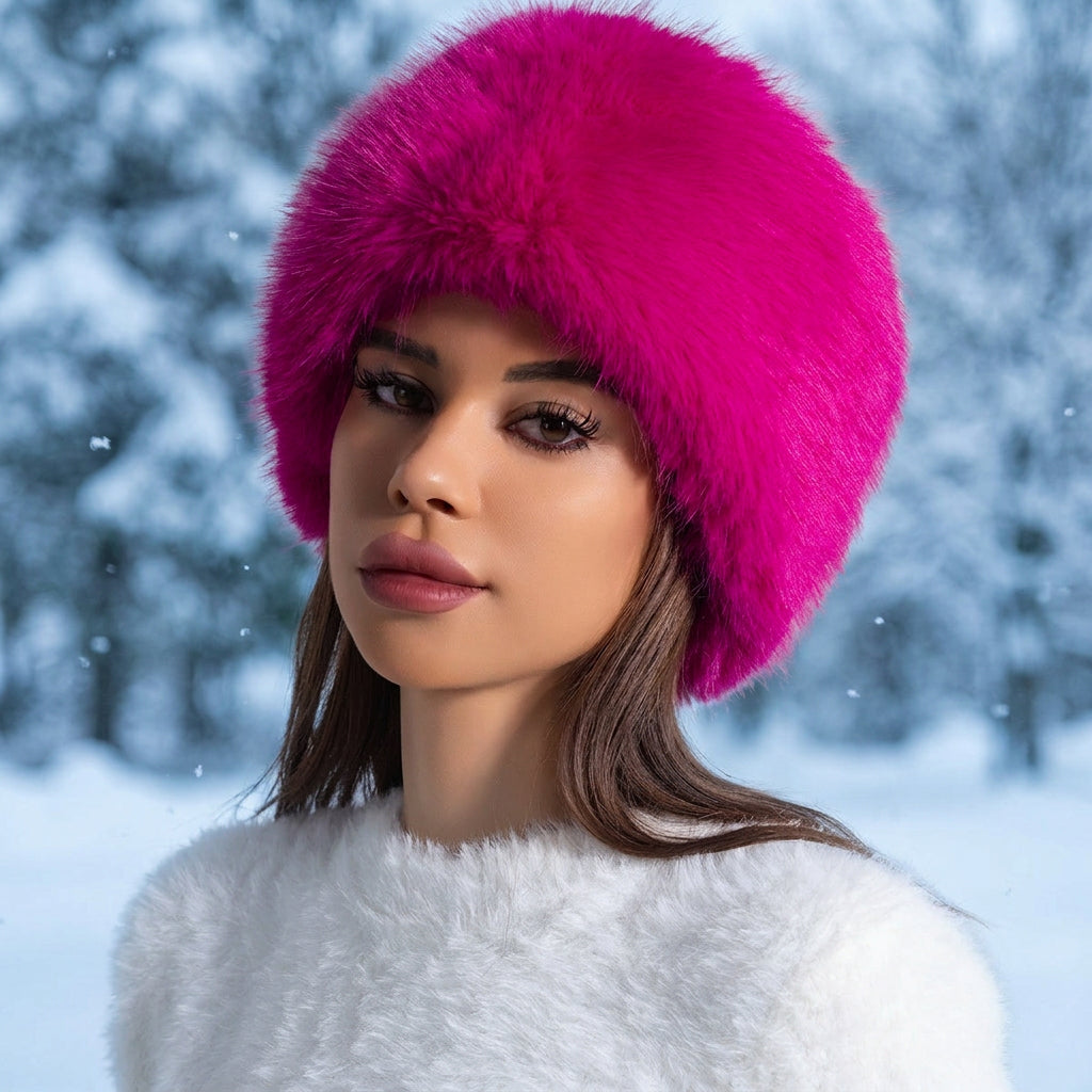 Plush Cotton Dome Bucket Hat with Ear Protection