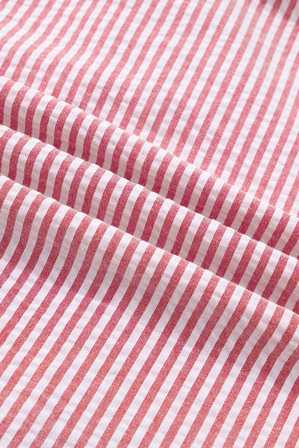 Rose Ruffle Hem Maxi Dress in Red and White Striped A-Line