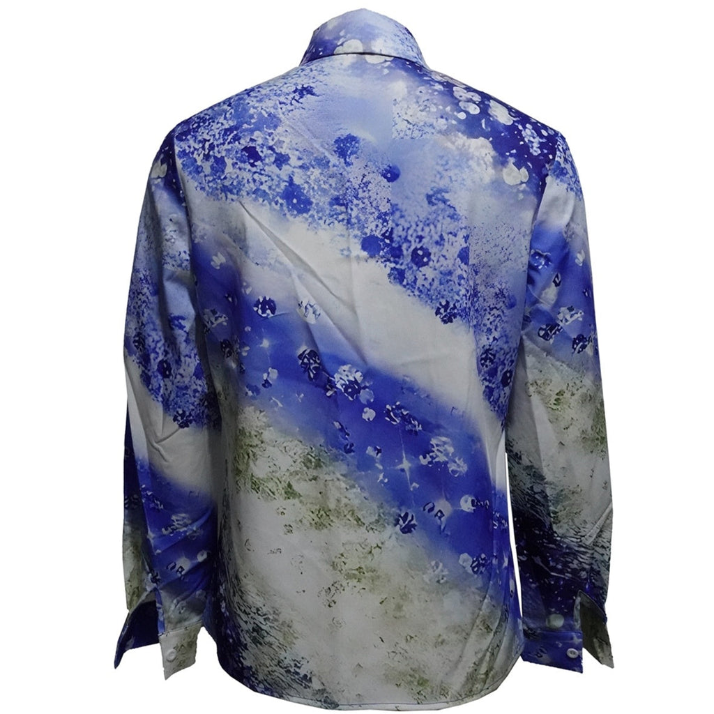 Women's Printed Button-Down Cardigan Shirt in MU