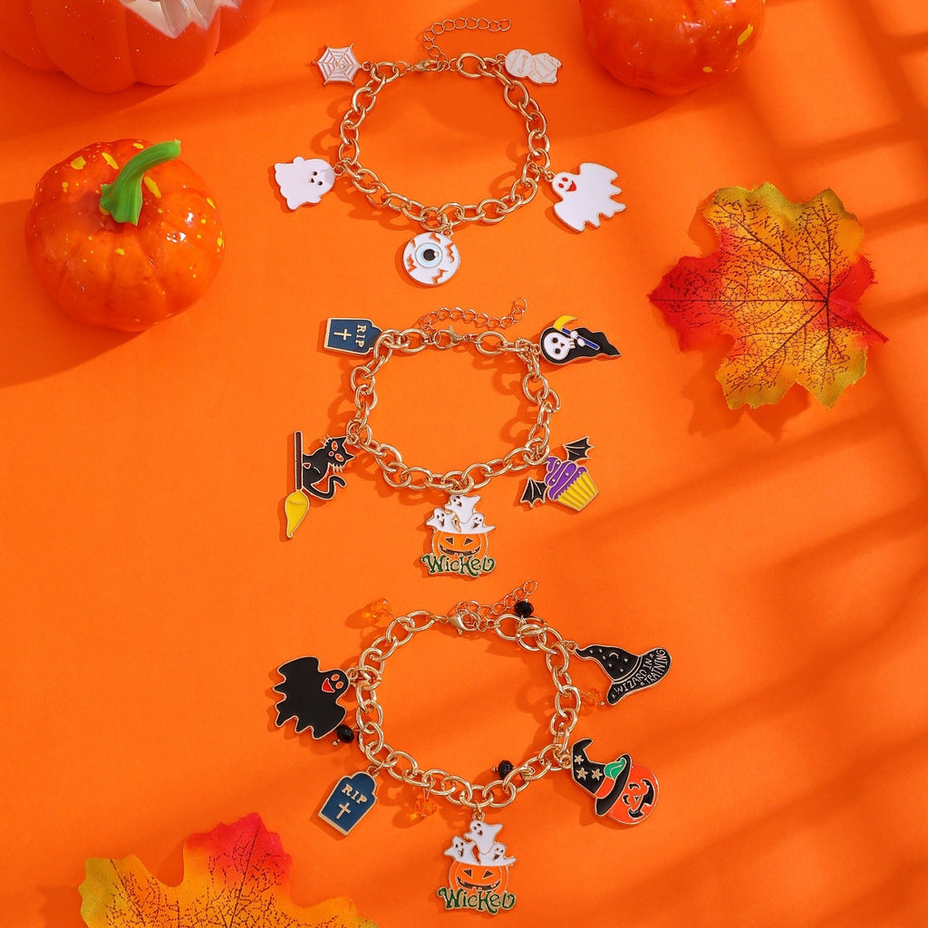 Halloween Cartoon Pumpkin Ghost Bracelet
