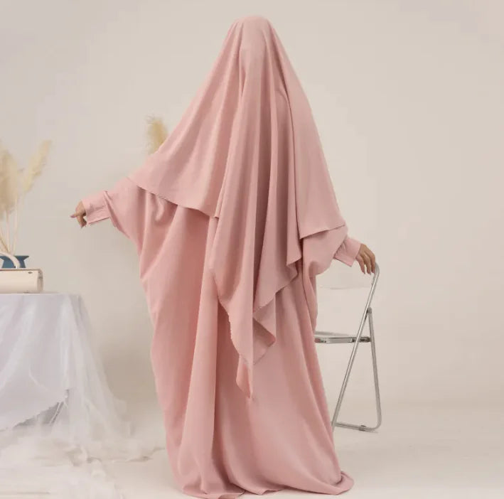 Crew-neck Batwing Sleeve Robe