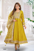 Joban Fashion Chanderi Lil Green Color Kurta Set