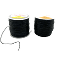 Spool of 100 meters of black elastic weaving thread for sewing and DIY projects