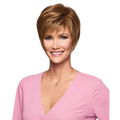 Elation by Gabor tailored cropped bob wig with natural movement in a sophisticated style.