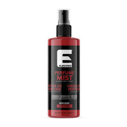 Elegance Supreme Perfume Mist and Aftershave 300ml bottle in bold red and black packaging.