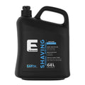 A large 2L container of Elegance Shaving Gel in Earth, a transparent professional shaving formula.