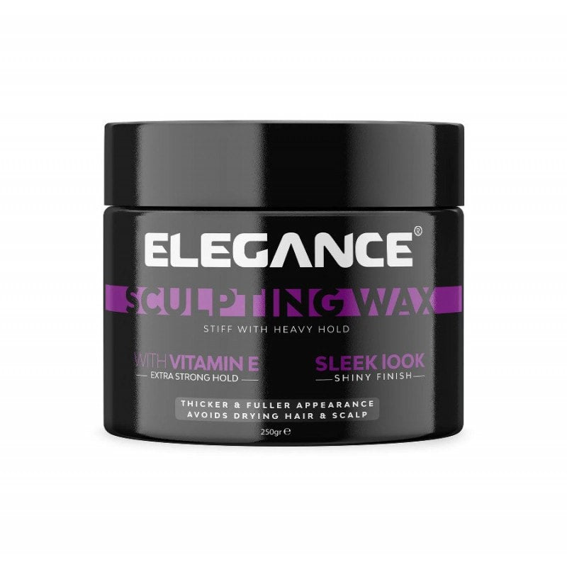 A container of Elegance Sculpting Wax 8.8oz, professional hair styling product for extra strong hold.