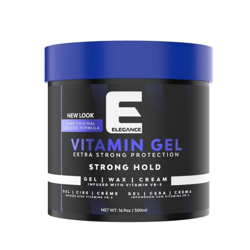 16.9oz container of Elegance Vitamin Hair Styling Gel