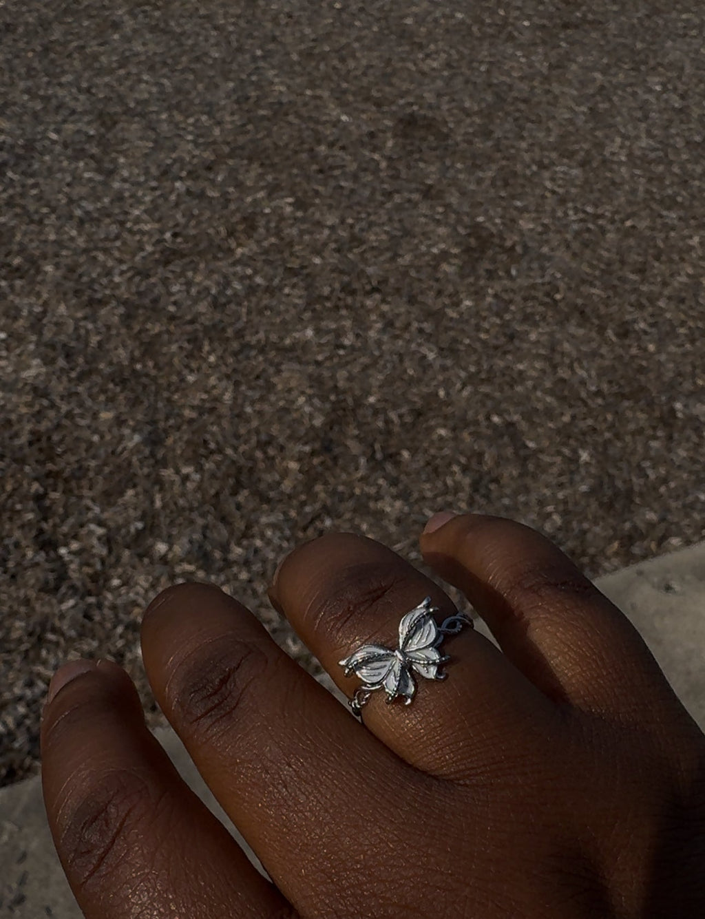 Elegant 925 Sterling Silver Butterfly Ring - Adjustable Vintage Nature Jewelry for Women