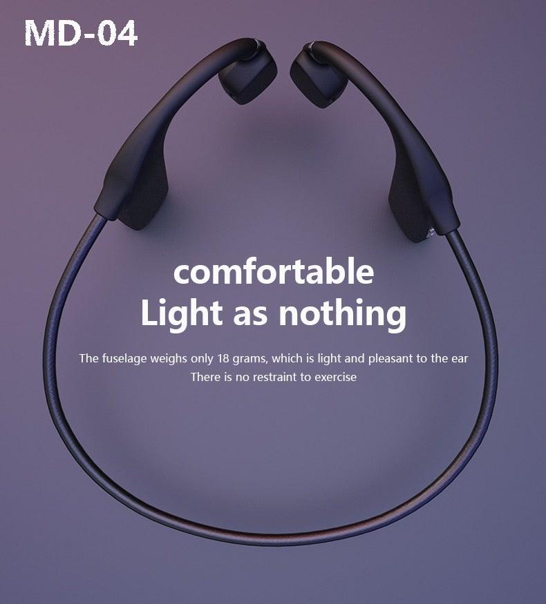 Wireless Bluetooth 5.0 Bone Conduction Sport Headphones & Mic