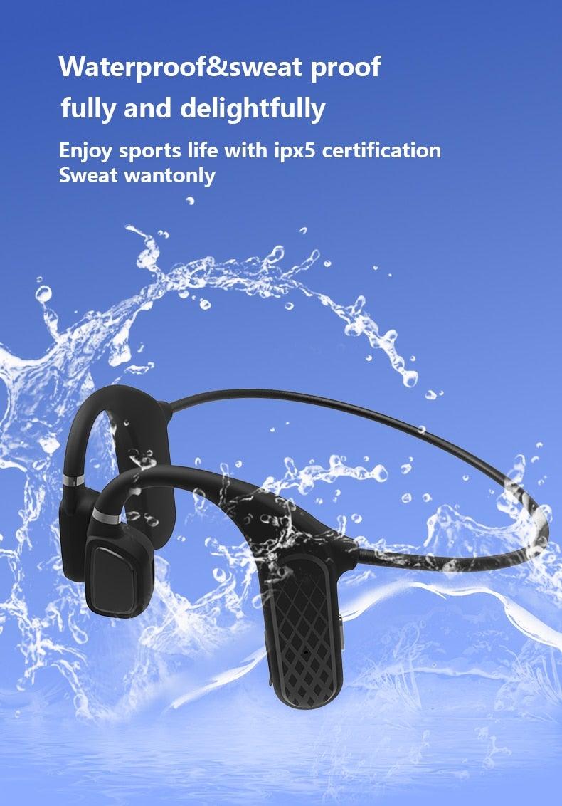 Wireless Bluetooth 5.0 Bone Conduction Sport Headphones & Mic