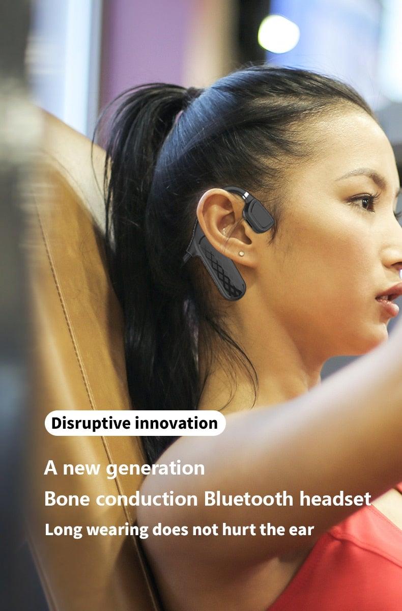 Wireless Bluetooth 5.0 Bone Conduction Sport Headphones & Mic