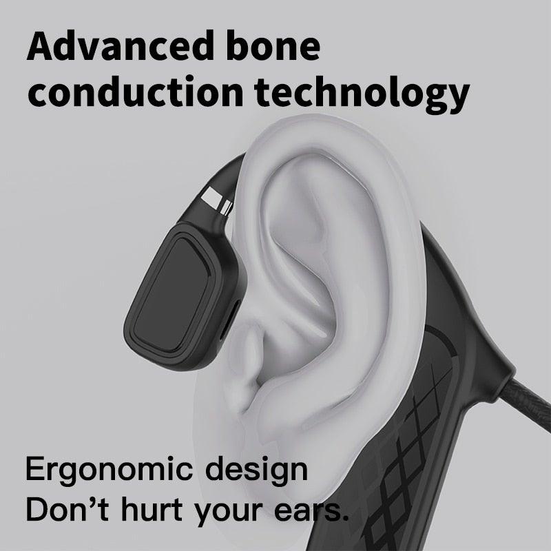 Wireless Bluetooth 5.0 Bone Conduction Sport Headphones & Mic