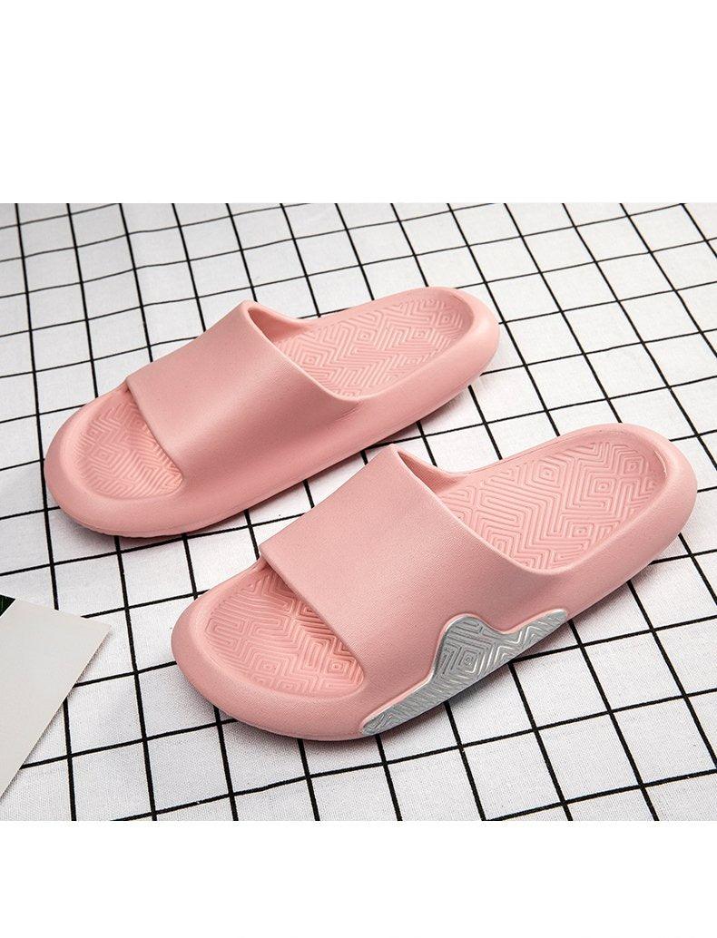 Black Ergonomic EVA Foam Slides Unisex Anti-Slip House Slippers