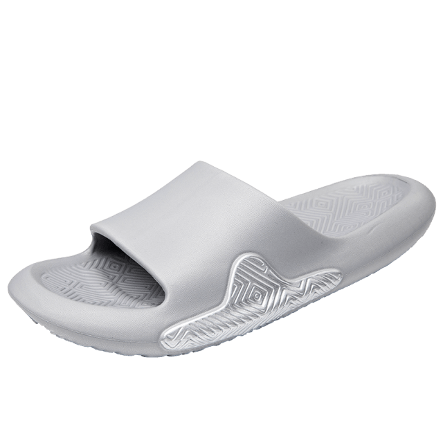 Black Ergonomic EVA Foam Slides Unisex Anti-Slip House Slippers